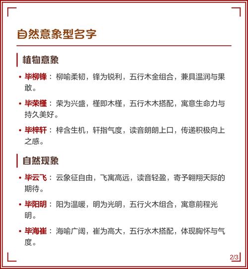 毕姓男宝宝名字中蕴含美好寓意的，有没有什么特别推荐的名字呢？