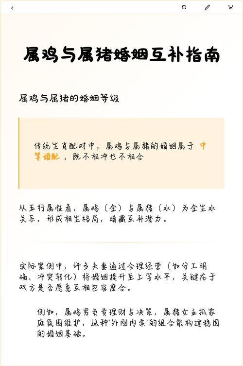 属鸡男和属猪女结婚后婚姻运势如何？