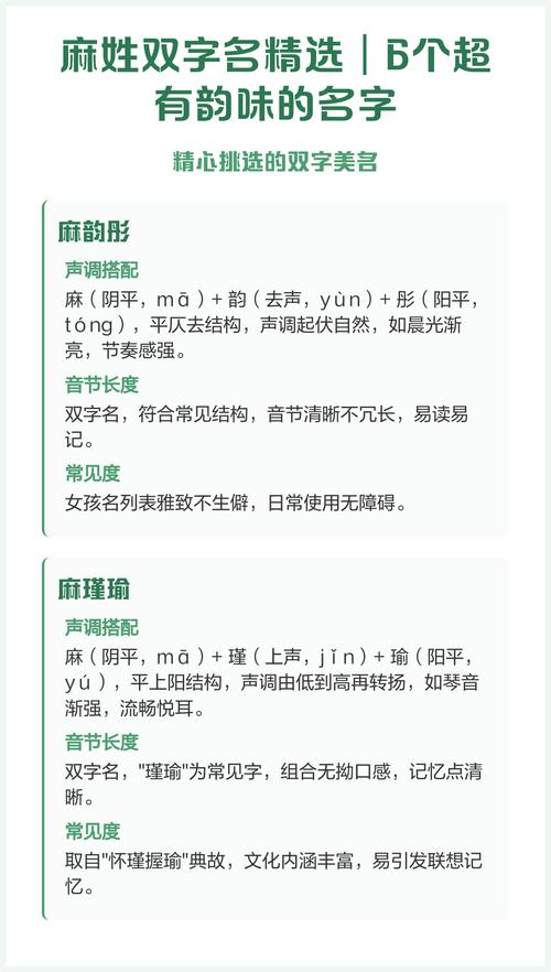 麻姓男宝宝取名，有没有既独特又优美的名字推荐呢？