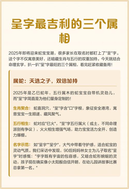 呈字五行属什么？女孩最佳名字组合中，呈字搭配哪些字最吉利？