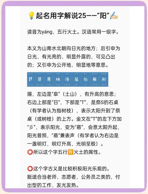 阳字取名寓意男孩，能否体现阳光、积极向上的品质？