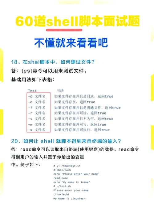 什么是shell命令及shell脚本面试题，如何回答？