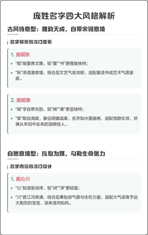 如何为庞姓大气文雅的男孩取一个既文雅又大气的名字呢？