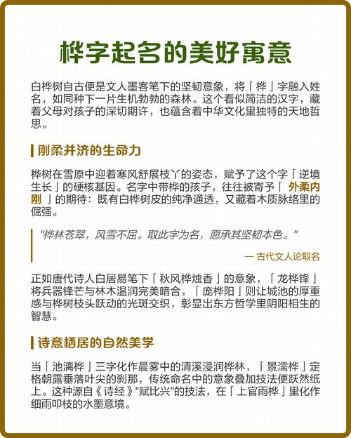 男孩用桦字取名，有何美好寓意和深层含义呢？