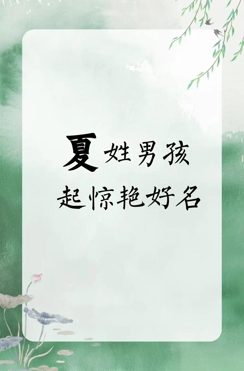 夏姓男孩名字中蕴含的优美特质，能否推荐一个独特且富有诗意的名字呢？
