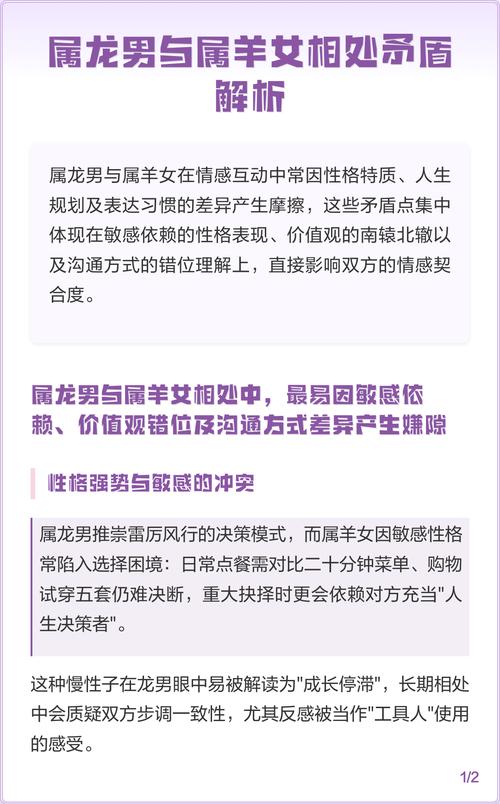 属龙男和属羊女真的不能在一起吗？这其中的原因是什么呢？