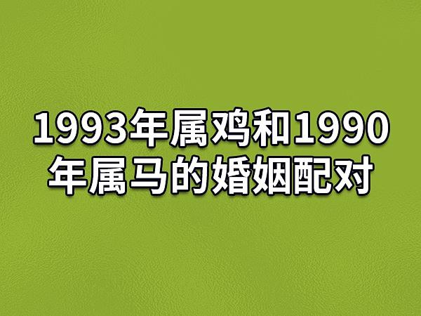 90年马和93年鸡相配吗？
