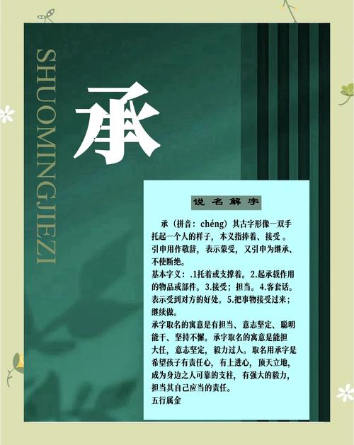 承字五行属什么？如何根据五行属相为承字女孩挑选蕞佳组合名字？