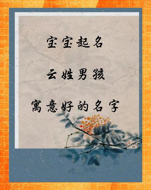 姓云的男孩取个吉利名字，有没有什么好建议呢？