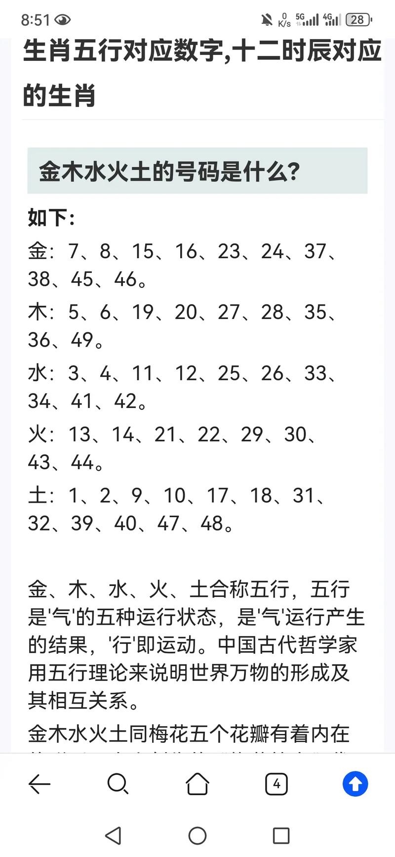 五行中哪个数字代表土命格？