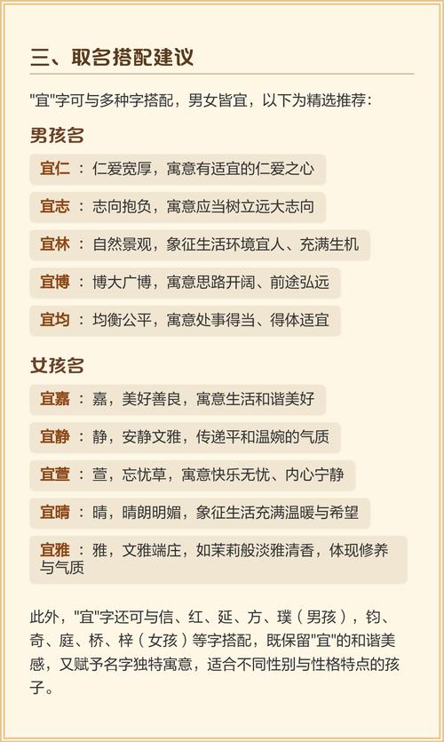 宜字取名寓意女孩，有哪些美好的寓意和象征？