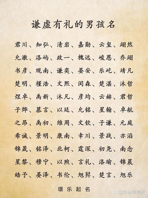 男孩用礼字取名，寓意着谦逊有礼，那么这样的名字有什么深刻含义呢？