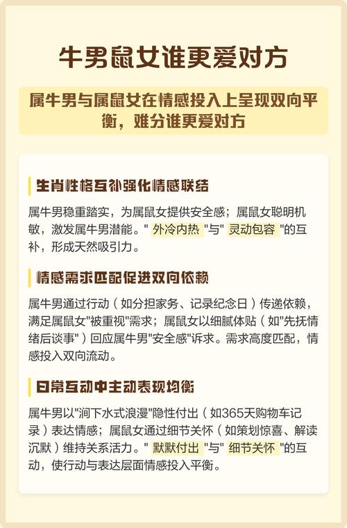牛男鼠女之间，究竟谁对对方的感情更深呢？
