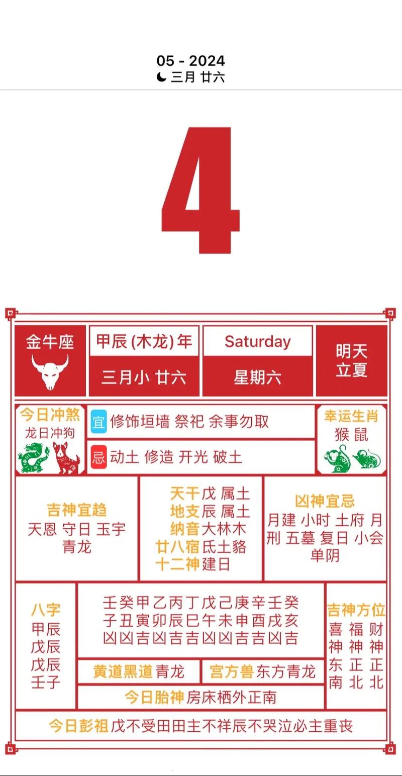 2026年5月4日是否为纳畜黄道吉日的蕞佳选择日呢？