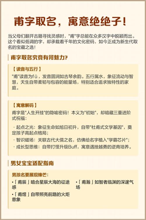 甫字五行属什么？男孩取名寓意有哪些？