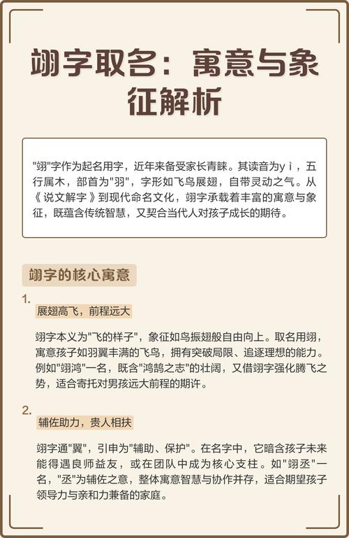 翊字取名对男孩有什么美好的寓意和象征意义？