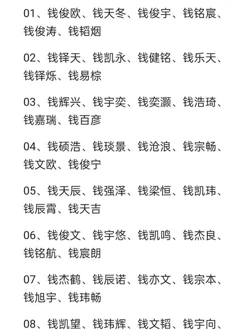 钱姓洋气男宝宝名字叫什么？有没有什么好听的推荐？