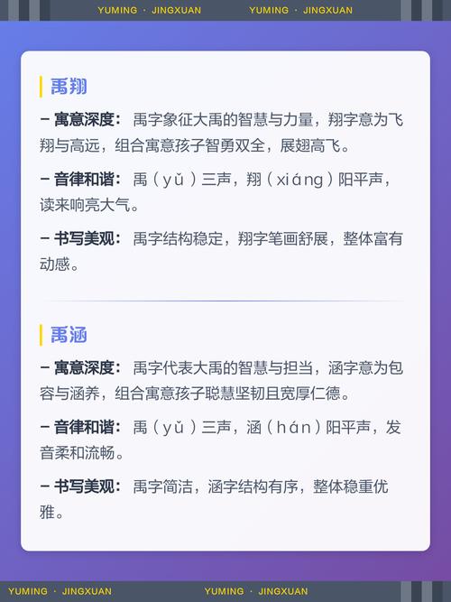 如何根据风水和五行原理，为禹姓男宝宝起一个既冷门又独特的名字？