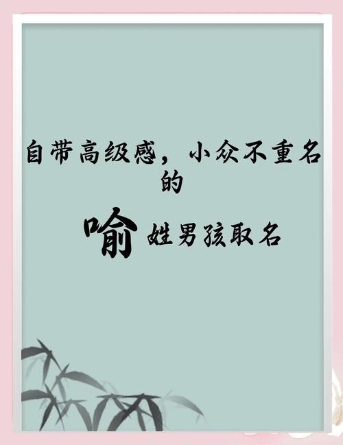 喻字取名寓意男孩，嫩否体现智慧与远见？