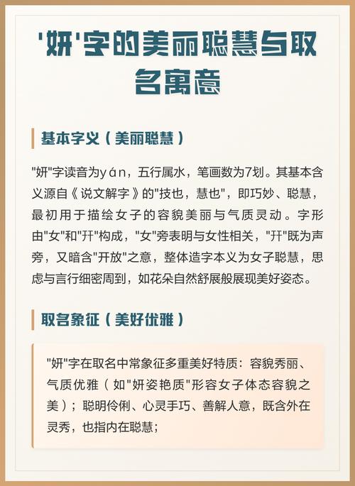 妍字取名与风水、五行有何关联？