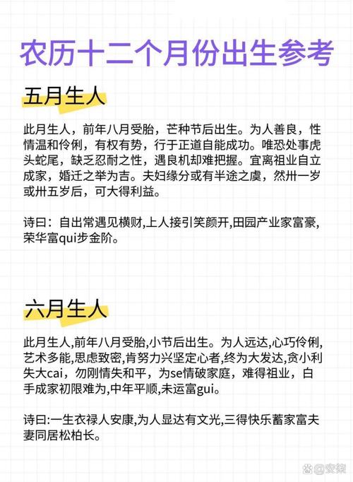农历几月生日是什么命，几月生人分别是什么命？