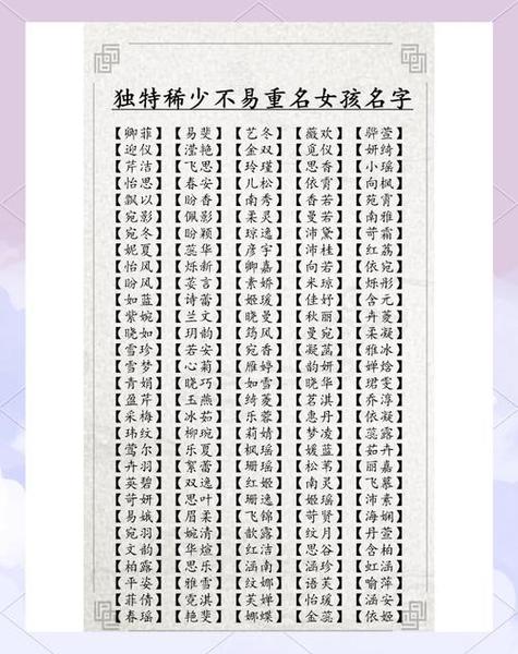 危姓女孩起个冷门独特名字，有没有什么好建议？