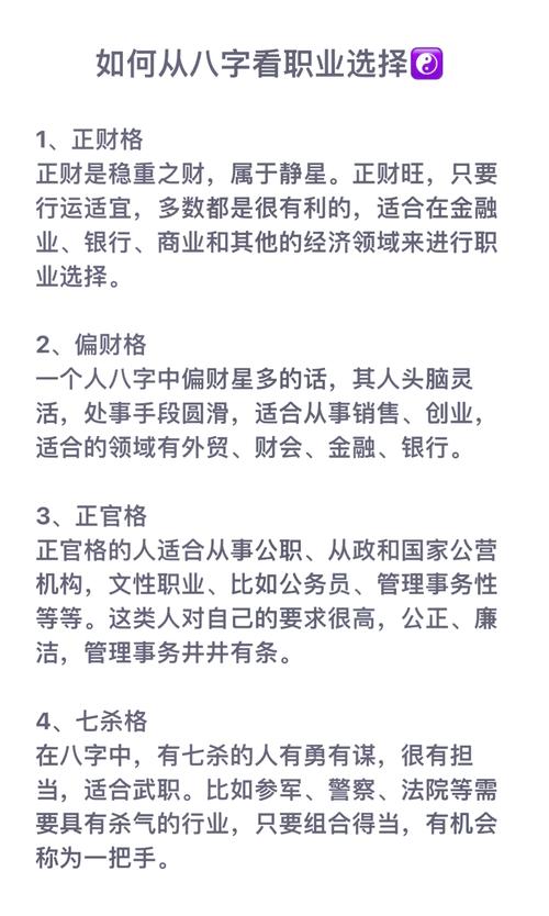 如何根据八字预测未来适合从事哪个行业？