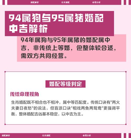 94狗女与95猪男配对是否合适？