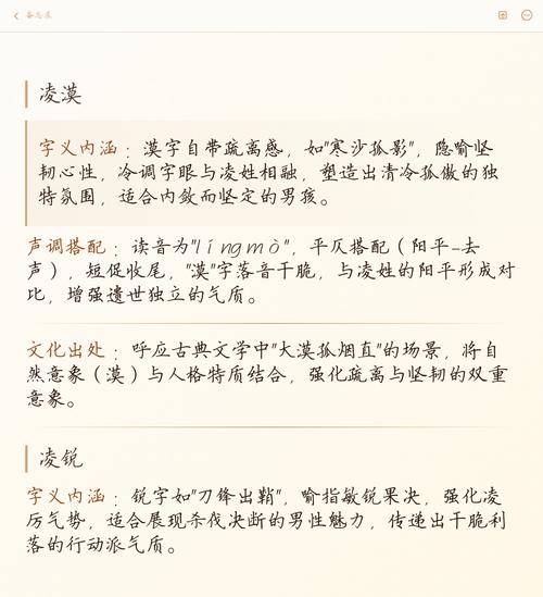 凌姓创意男孩名字，有没有什么特别有寓意的好名字推荐？