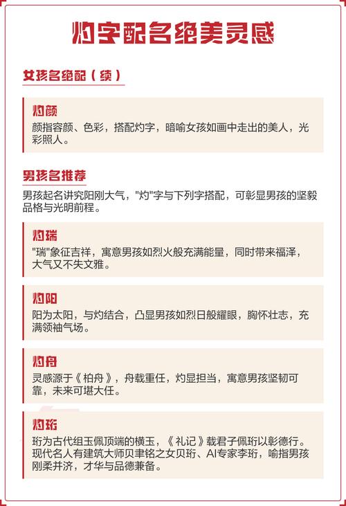 灼字五行属火，灼字取名寓意男孩有哪些？