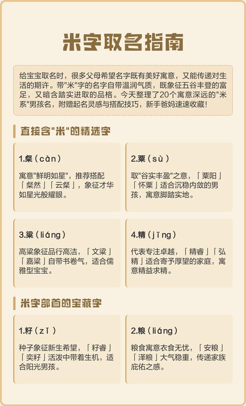 女孩用米字取名有什么美好的寓意和深层含义呢？