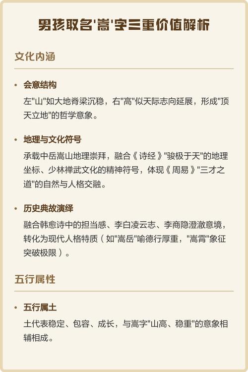 嵩字五行属什么？如何根据五行属相为男孩取一个最佳组合名字？