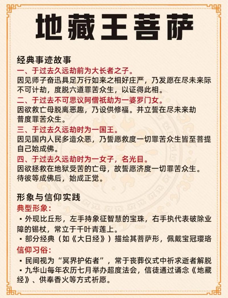 地藏菩萨命格特点有哪些具体表现？