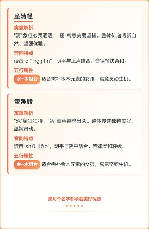 童姓女宝宝名字如何结合风水和五行元素进行优化？