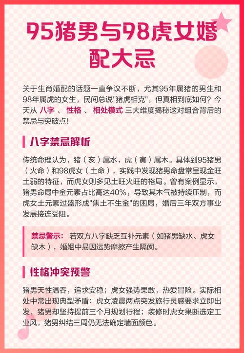 95年猪和98年虎结婚会否导致一生贫困？