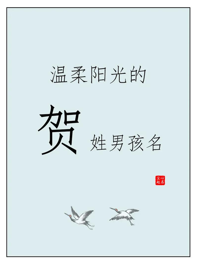 姓贺的男孩取个吉利名字，有没有什么好建议？