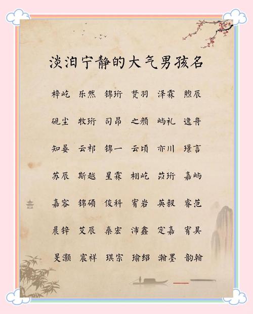 淡字取名寓意男孩，是否代表清新脱俗、淡泊名利的品质？