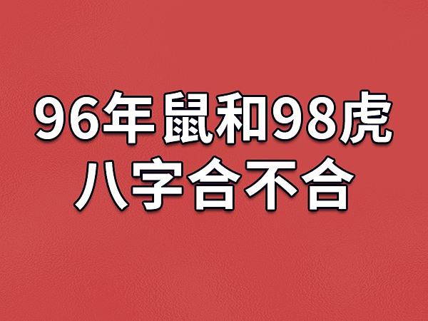 1996年属鼠的人和1998年属虎的人八字合不合？