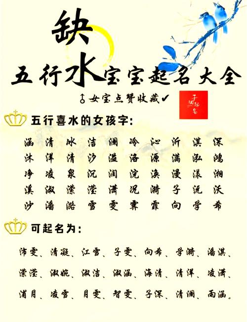 水字五行属什么？如何根据五行属水为女孩取名？