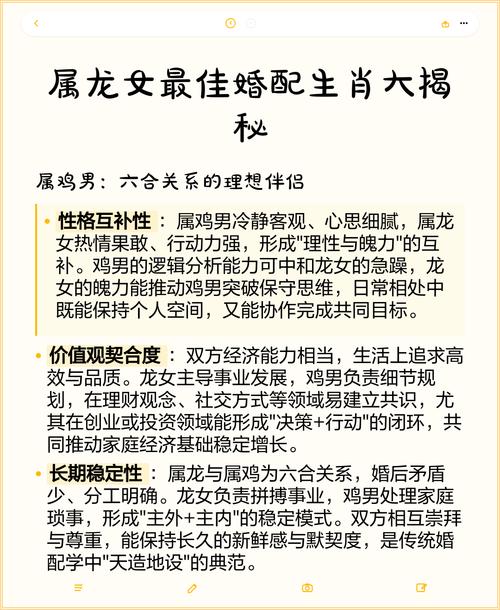 女属龙与哪个生肖的婚姻搭配最为理想？