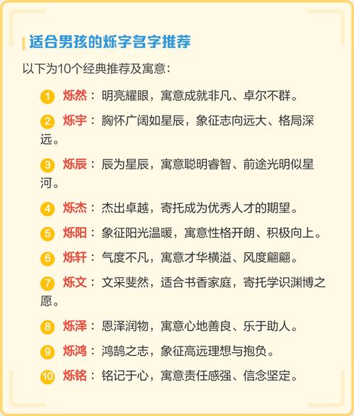 烁字男孩取名有何美好寓意？