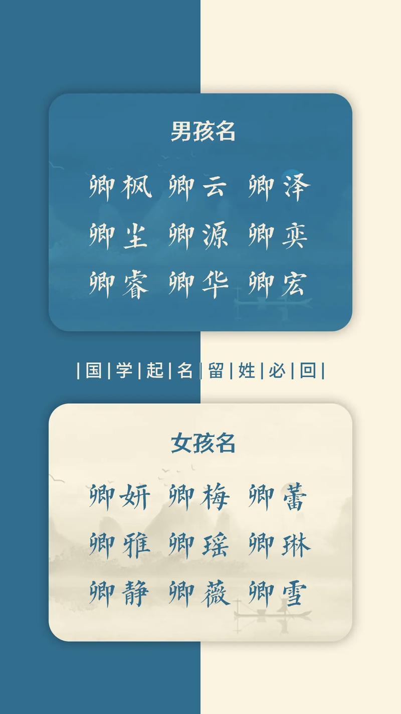 用‘卿’字为女孩取名，寓意着高贵、优雅，那么有没有什么好听的以‘卿’字开头的名字推荐呢？