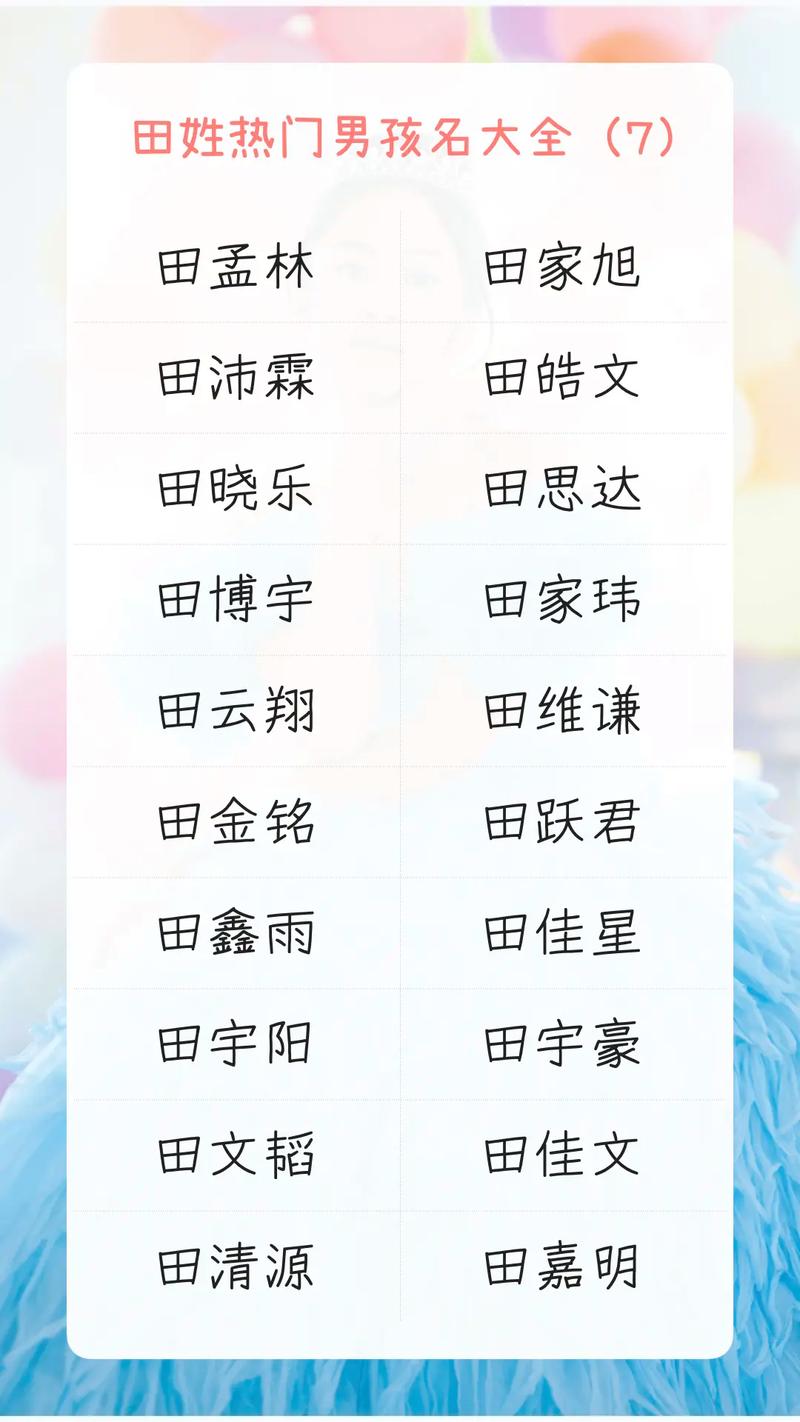 姓田的男孩有没有一个既冷门又独特的名字叫田逸轩？