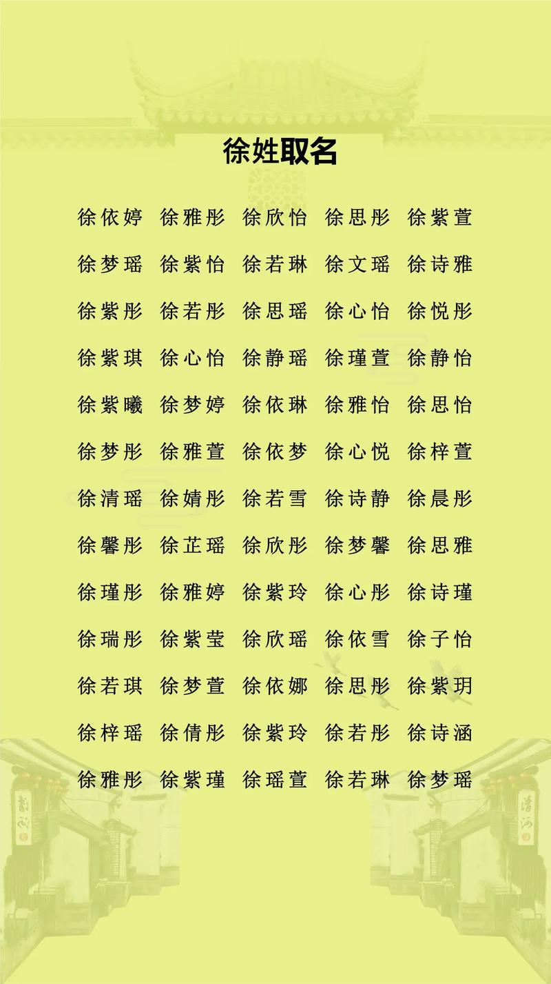 徐姓男宝宝名字中，有没有一个既吉利又响亮的名字推荐呢？