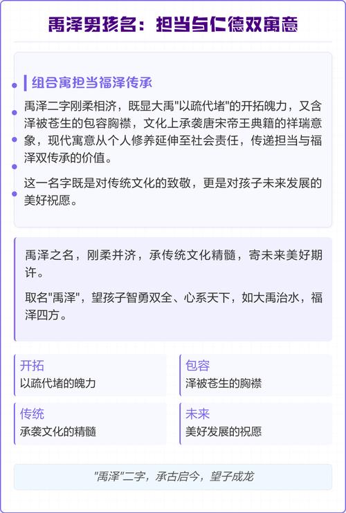 禹字取名寓意男孩，能否体现智慧与担当？