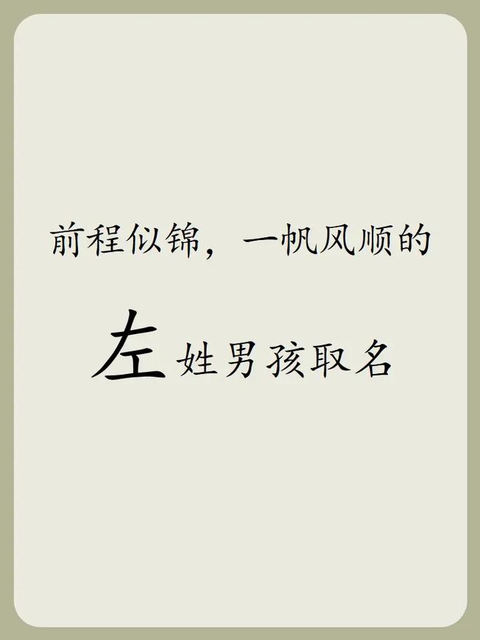 姓左的男孩起一个有含义的名字，有没有什么好的建议？