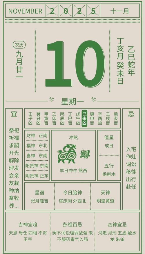 2025年11月10日农历九月廿一，动土黄道吉日适合建筑房屋吗？