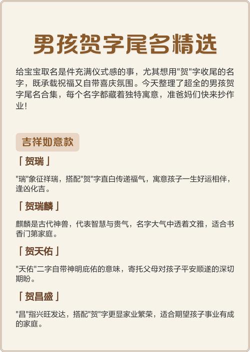 男孩用贺字取名，能否体现喜庆吉祥、美好祝愿的寓意？