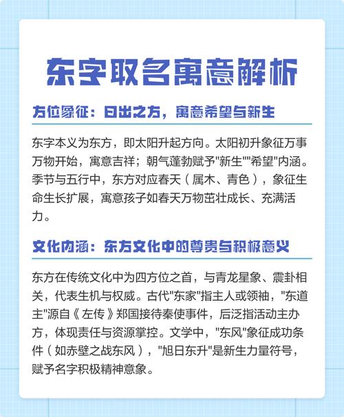 东字取名寓意男孩有哪些美好含义？