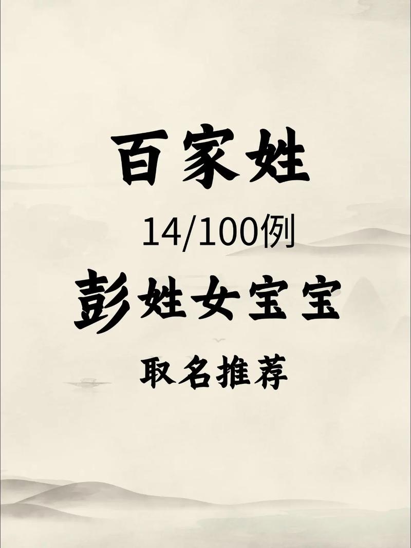 彭姓才智双全的女宝宝叫什么名字呢？
